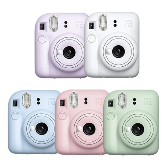 FUJIFILM 富士】instax mini 12 拍立得相機含空白底片20張+漆彈3相本