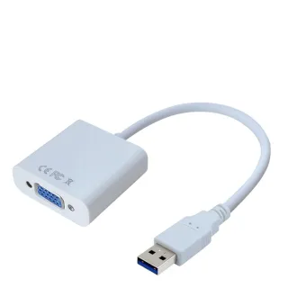 【K-Line】USB3.0 to VGA 外接擴展顯示卡(白色)