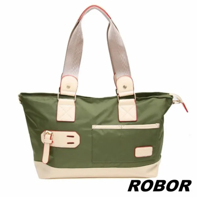 【ROBOR】雙11 韓版休閒百搭中性尼龍側背包旅行包(軍綠)
