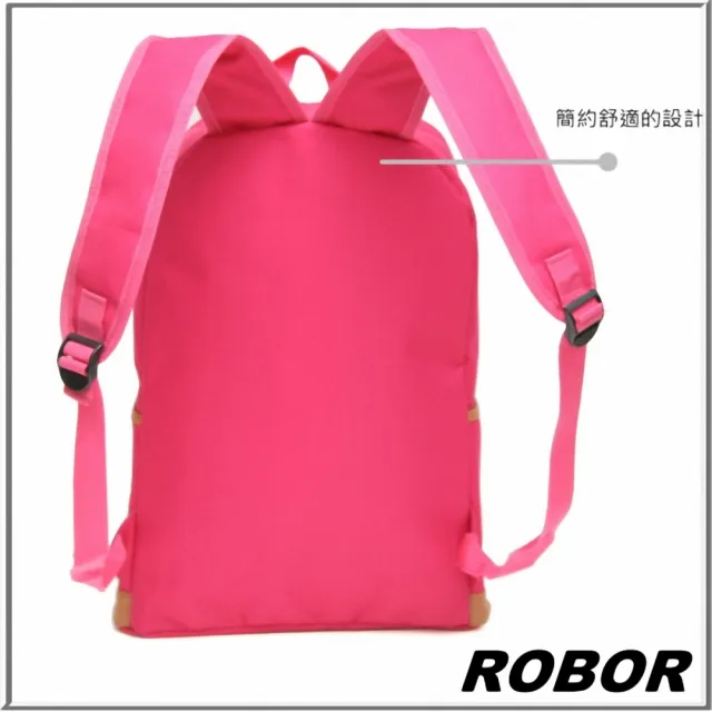 【韓系型男ROBOR】就愛簡約百搭時尚休閒風筆電後背包(梅紅)