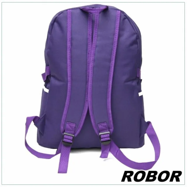 【韓系型男ROBOR】潮流百搭休閒簡約後背包(紫色)