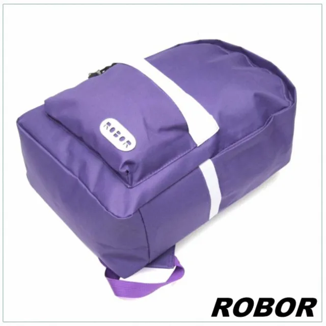 【韓系型男ROBOR】簡約休閒風簡約後背包(紫色)