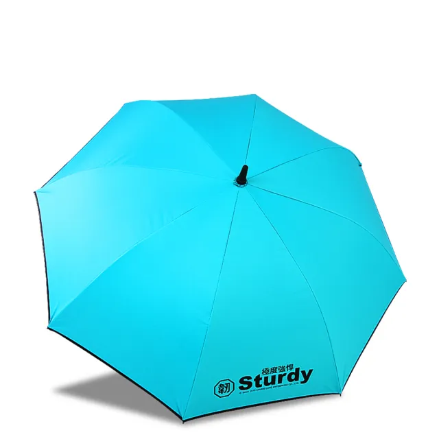 【TDN】買一送一超大傘面極度強悍黑膠防雷傘自動傘  防風抗UV雨傘(降溫13度直立傘陽傘A6283S_2)
