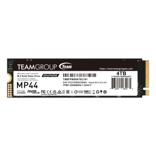 【Team 十銓】MP44 4TB M.2 PCIe 4.0 SSD 固態硬碟(讀7400MB ; 寫6900MB)