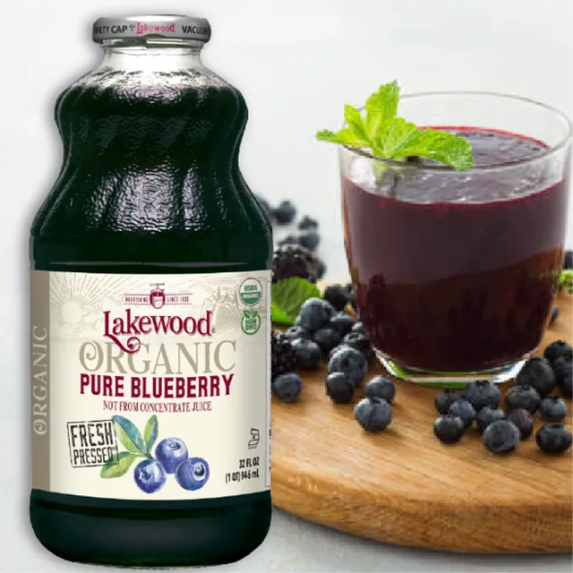 Lakewood有機純藍莓果汁946mlx6入/箱(100%有機藍莓原汁、無添加防腐劑、無添加糖_效期2024-11-07)
