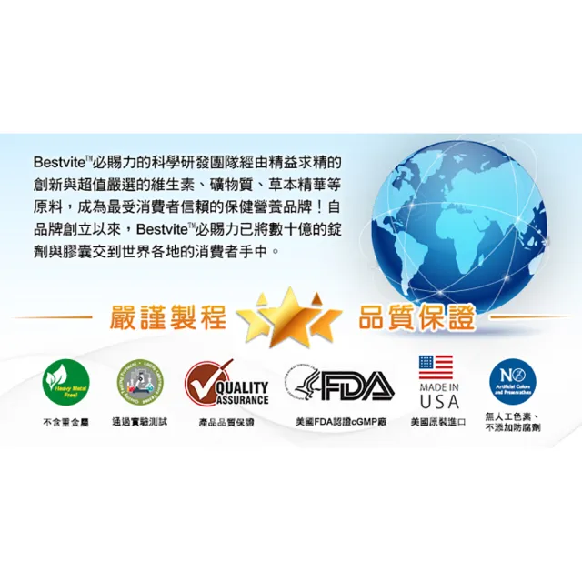 【Bestvite 必賜力】必賜力左旋精胺酸錠1瓶(60錠)