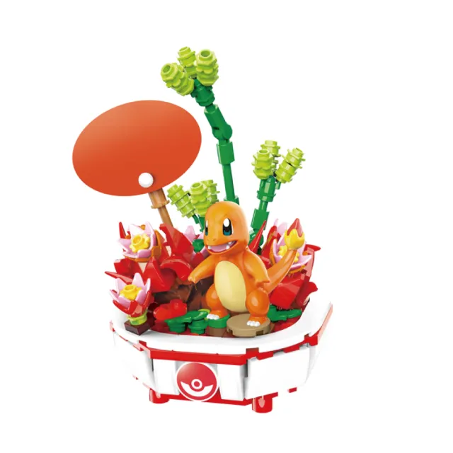 【Qman 啟蒙積木】Keeppley Pokemon 寶可夢 盆栽系列積木 皮卡丘+小火龍+傑尼龜
