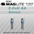 【MAG-LITE】MINI MAG-LITE 2-cell AA-AAA手電筒專用XENON氙氣燈泡-每卡兩顆裝(#LM2A001R)