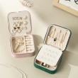 【Emi 艾迷】韓系時尚絨布高質感雙層珠寶盒首飾盒攜帶式迷你