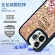 【apbs】三麗鷗 Samsung Galaxy S23 Ultra/S23+/S23 軍規防摔鋁合金鏡頭框鏡面手機殼(豹紋凱蒂-黑框)