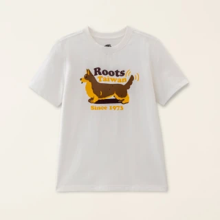 【Roots】Roots大童-Taiwan Day系列 Q版動物短袖T恤(白色)