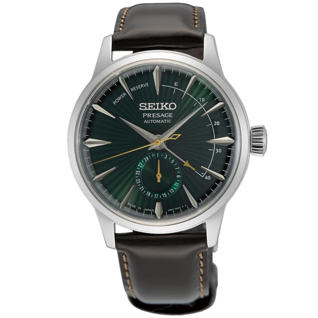 SEIKO 精工 Presage系列 調酒師 橄欖綠 機械腕錶 雙11 特惠(SSA459J1/4R57-00E0U)