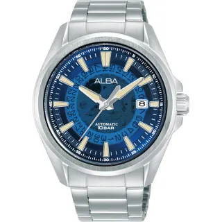 【ALBA】雅柏 Mechanical 透明面板機械腕錶-43mm   母親節(Y675-X008B/AU4029X1)