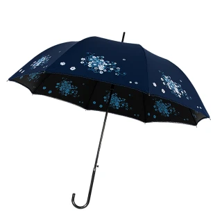 【雙龍牌】HANA黑膠宮廷傘直立傘自動晴雨傘(抗UV陽傘降溫防曬宮廷傘淑女傘直立傘A8027)