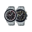 【CASIO 卡西歐】EDIFICE 賽車儀錶板酷炫風格 鋼錶帶 計時男錶 EFR-561DB