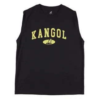 【KANGOL】背心 黑 綠LOGO 寬版 無袖 上衣 中性(6322148220)