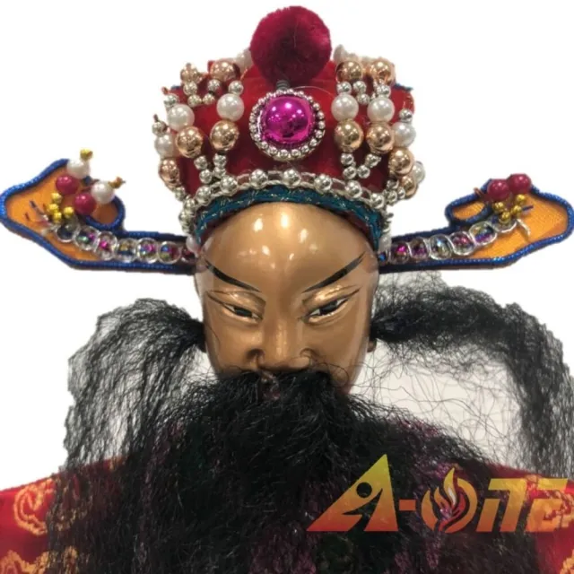 【A-ONE 匯旺】財神爺 掌中戲 布袋戲 送Taiwan熨燙徽章 戲偶架 道具 生 布偶 人偶 戲偶 手偶(布袋戲)