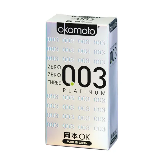 【okamoto 岡本】003極薄白金保險套6入/盒(加有潤滑劑/光滑/極薄系列)