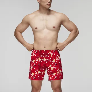 【Mr. DADADO】歡樂POPCORN M-3L印花四角男內褲 天然絲光棉-吸濕排汗-GHQ330RS(紅)