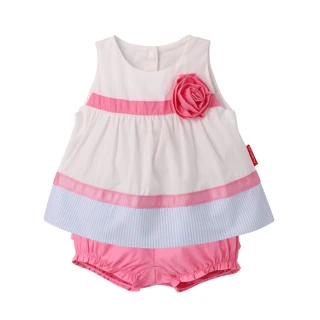【baby童衣】無袖梭織甜美上衣裙+短褲 2件套 61154(共1色)