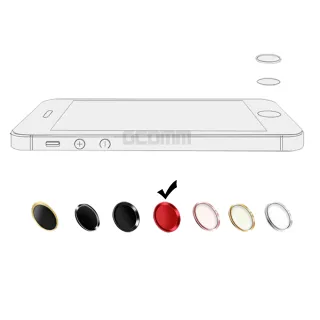 【GCOMM】iPhone Home 按鍵貼 支援指紋辨識(紅底紅邊 附ScreenCleanPRO抗靜電清潔布)