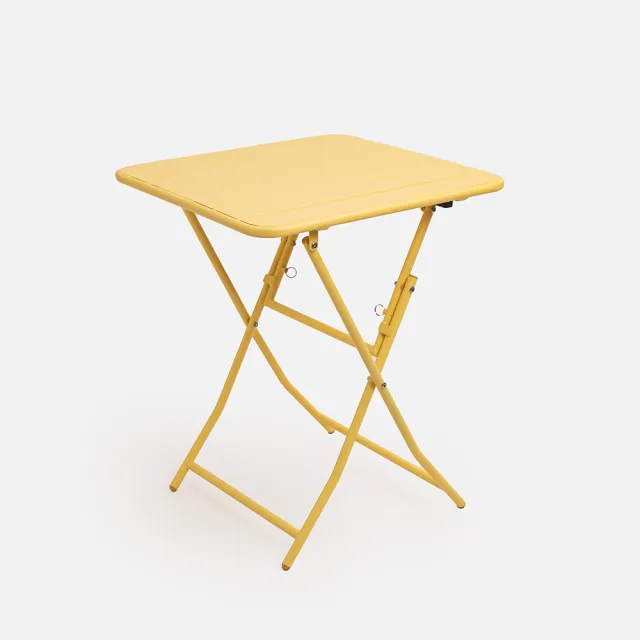 【特力屋】韋格納工業風摺疊方桌-黃