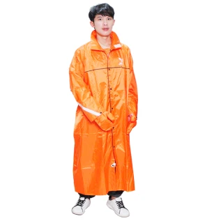 【JUMP】挺好風雨衣+通用鞋套黑色-橘色(12H)