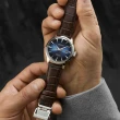 【SEIKO 精工】PRESAGE 調酒師動力儲存機械錶-40.5mm/藍x咖啡 母親節 禮物(4R35-01T0U/SRPK15J1)