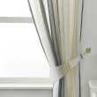 【伊美居】漢諾威直條印花透光單層落地窗紗 130x230cm-2件(二色可選)