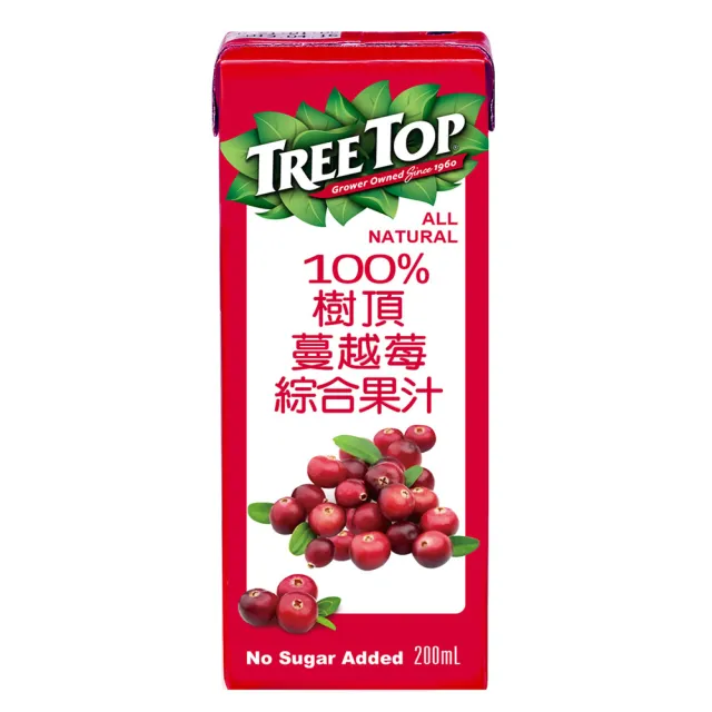 【Tree top】樹頂100%蔓越莓綜合果汁200mlx6