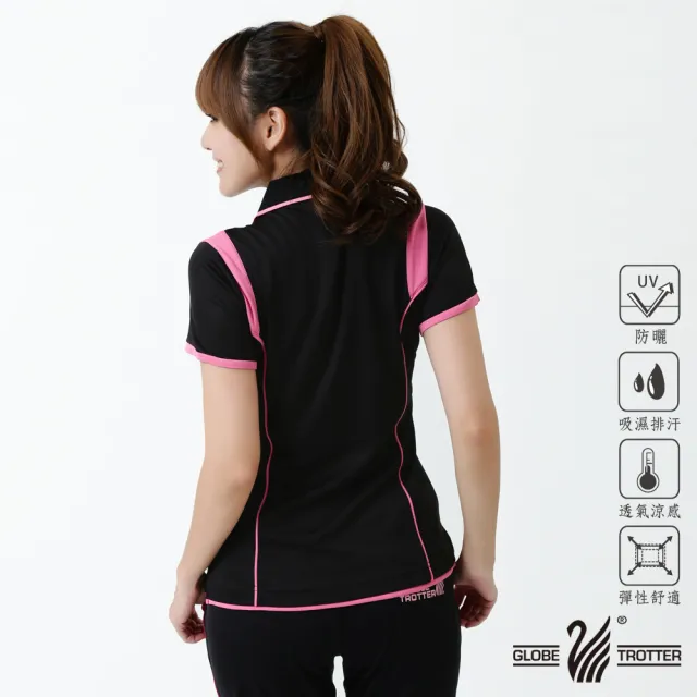 【遊遍天下】二件組_女款MIT抗UV防曬涼感吸濕排汗polo衫 + 運動長褲(休閒褲 M-3L)