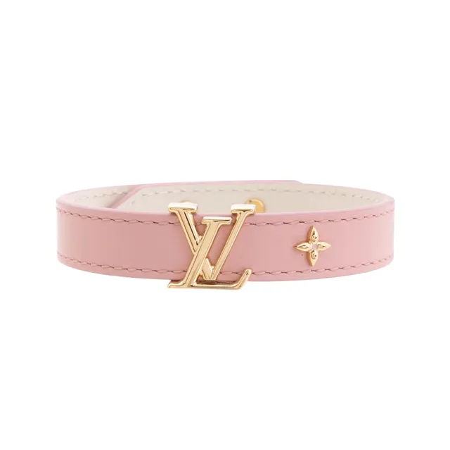 【Louis Vuitton 路易威登】Iconic 皮質手環19cm(粉紅)