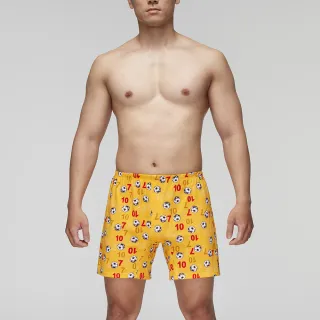 【Mr. DADADO】王牌SOCCER M-3L印花四角男內褲 天然絲光棉-吸濕排汗-GHQ325YE(黃)