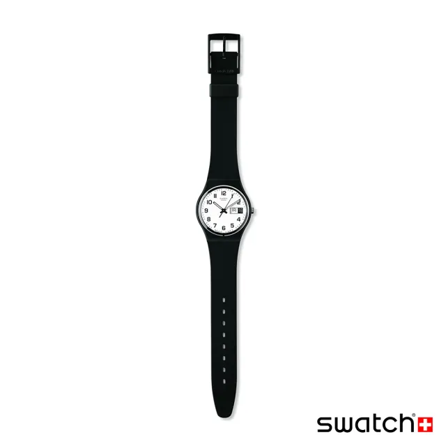 【SWATCH】原創系列手錶 ONCE AGAIN 再一次黑 瑞士錶 錶(34mm)