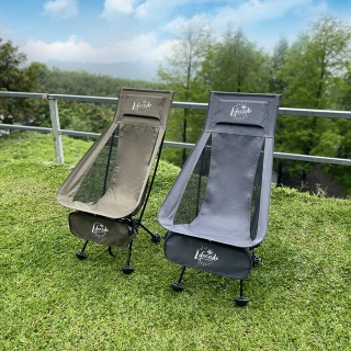 【LIFECODE】亞力高背鋁合金太空椅/月亮椅/折疊椅-2色可選(2入)