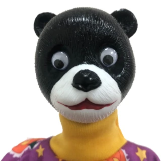 【A-ONE 匯旺】白嘴黑熊 拳擊娃娃 送彩繪流體熊組 Taiwan背膠徽章 益智歐美手偶 戲偶 布袋戲玩偶 玩具