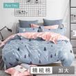 【Pure One】台灣製 100%精梳純棉 - 加大床包被套四件組 多款任選