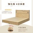 【IHouse】品田 房間5件組 雙大6尺(床頭箱+6分底+床墊+床頭櫃+衣櫃)