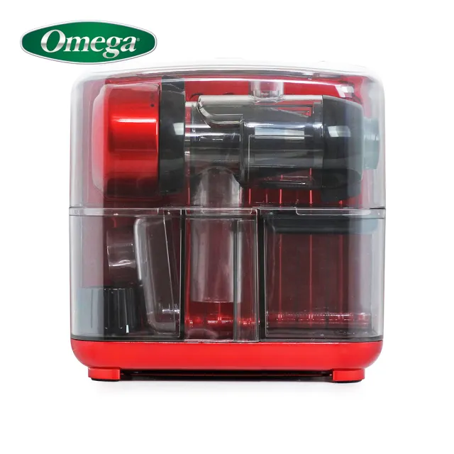 【Omega】慢磨機 QBar JCUBE500RD紅 蔬果榨汁 研磨機(收納正立方造型款)