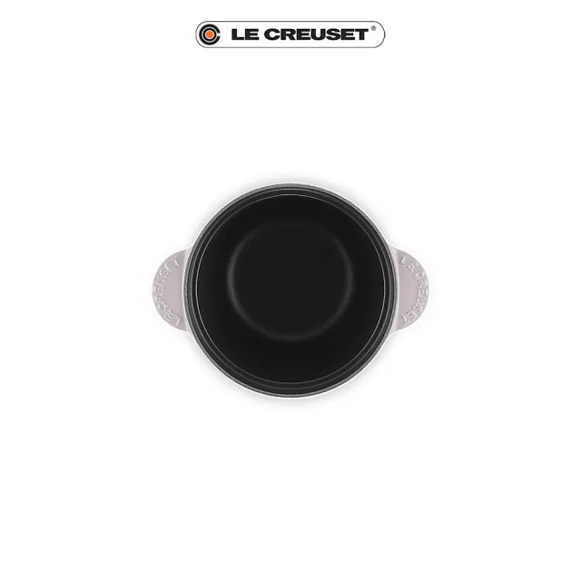 【Le Creuset】萬用窈窕鑄鐵鍋 18(柔粉紫-鋼頭-內鍋黑)