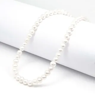 【正佳珠寶】淡水珍珠 頂級高光潤澤 6.5-7.5mm 珍珠項鍊｜情人節 新年禮物(經典天然淡水珍珠項鍊)