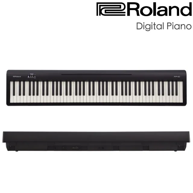 【ROLAND 樂蘭】88鍵輕便型數位鋼琴 / 黑色單琴款 / 公司貨保固(FP-10)
