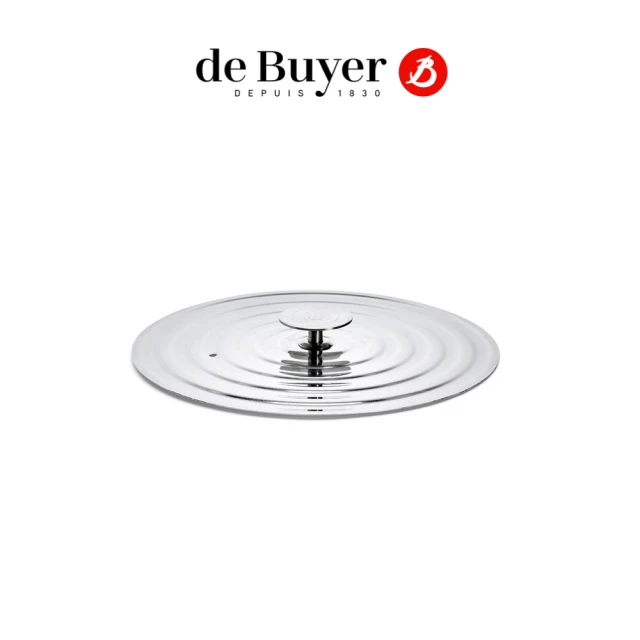 【de Buyer 畢耶】不鏽鋼通用鍋蓋-適用20-24cm鍋具(平面式鍋蓋)