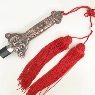 【輝武】武術用品_不鏽鋼鋅合金仿銅健身伸縮劍/折疊太極劍送劍袋(1入)