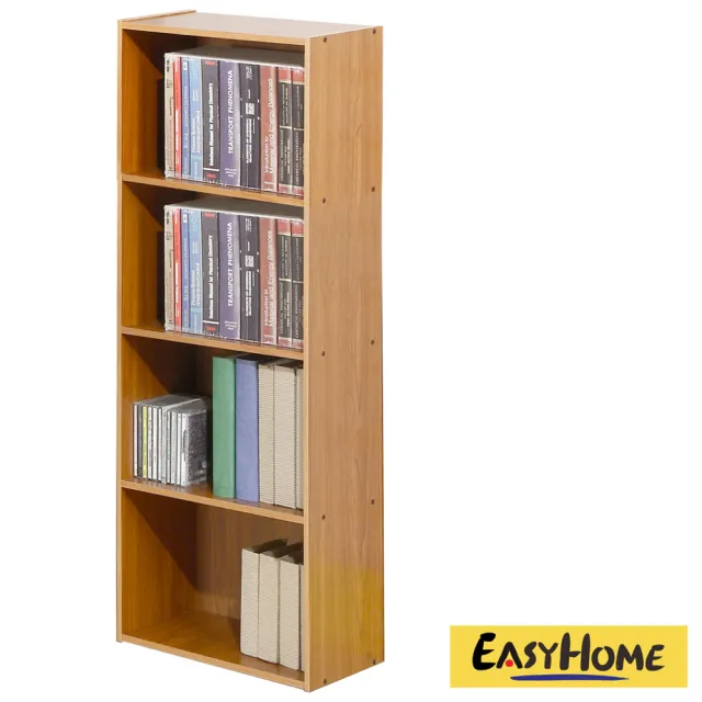 【EASY HOME】台灣製 - 開放式四格收納櫃(收納櫃 簡易櫃 書櫃 書架 文件櫃 組合櫃)