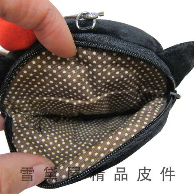 【SNOW.bagshop】雙11 零錢包中型容量可放信用卡拉鍊式主袋Q絨毛材質(零錢鑰匙證件掛飾零錢包外