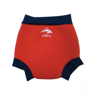 【Konfidence 康飛登】嬰幼兒游泳專用外層加強防漏尿布褲(紅/海軍藍)