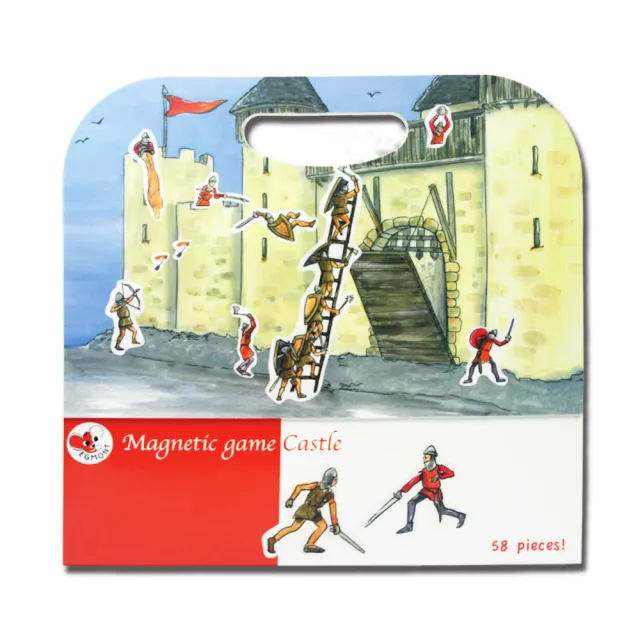 【BabyTiger虎兒寶】比利時 Egmont Toys 艾格蒙繪本風遊戲磁貼書(守護快樂城堡)
