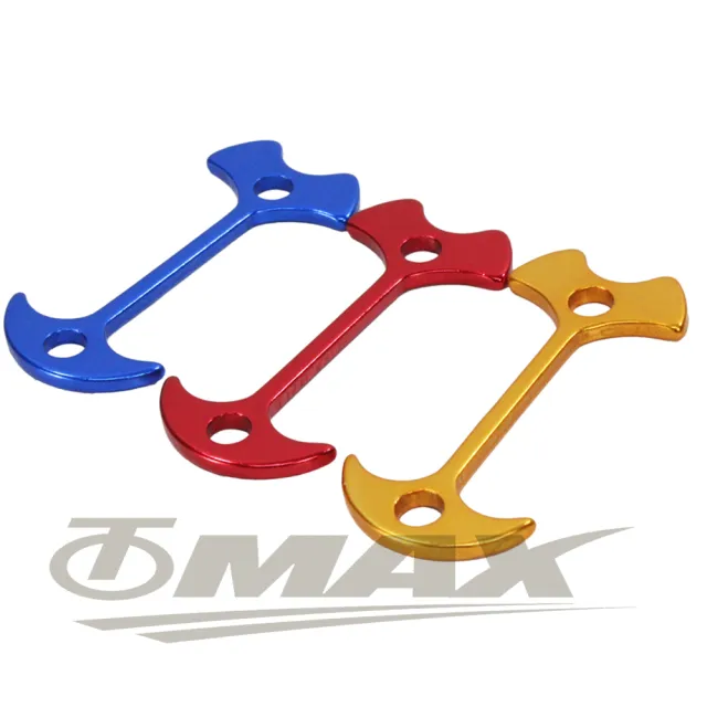 【omax】鋁合金魚骨地釘-加長版-8入(顏色隨機)