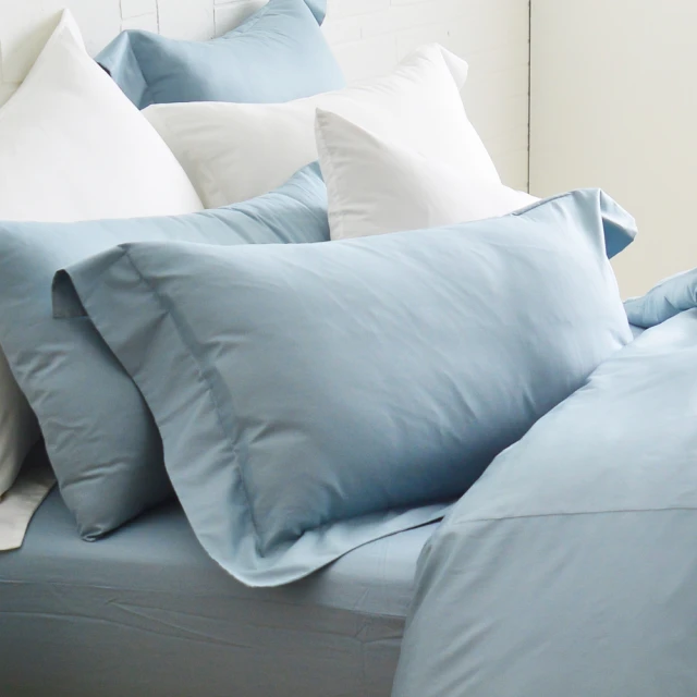 【Cozy inn】簡單純色-200織精梳棉枕頭套-2入(多款顏色任選)
